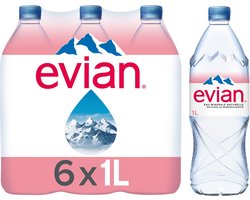 EVIAN WATER PET 1L - 6X - mineraalwater