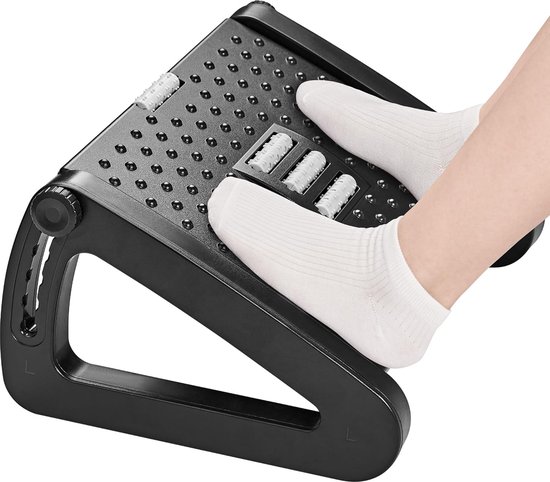 Foto: Verstelbare ergonomische voetenkruk stimulator voor verbeterde houding en comfort verminder vermoeidheid aanpasbare hoogte