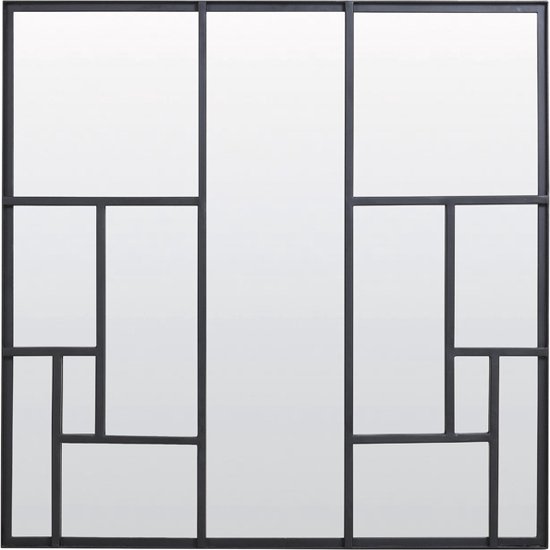 Light & Living - Miroir REFAR - 80x2,5x80cm - Zwart