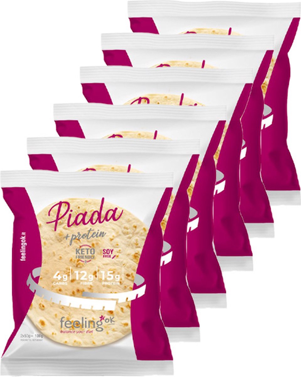 Goedkoopste Feeling OK | Piada Wraps / Tortilla Start | 6 Stuks | 6 x 100 gram
