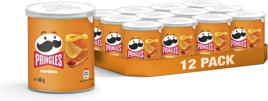 Chips pringles paprika 40gr - 12 stuks