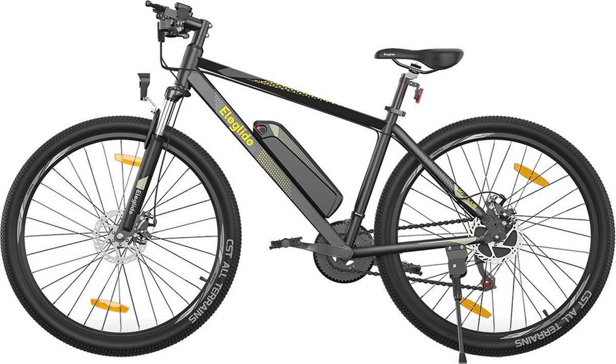 Eleglide Mopride 1 Plus 29 inch Elektrische Fiets 36V 12.5Ah Batterij 250W Motor 25km/h Max Snelheid Shimano 21 versnellingen 100KM Max Bereik Dubbele Schijfremmen Gezellig Schuim Zadel MTB Bromfiets Smart APP - Zwart - Eleglide - €619,00