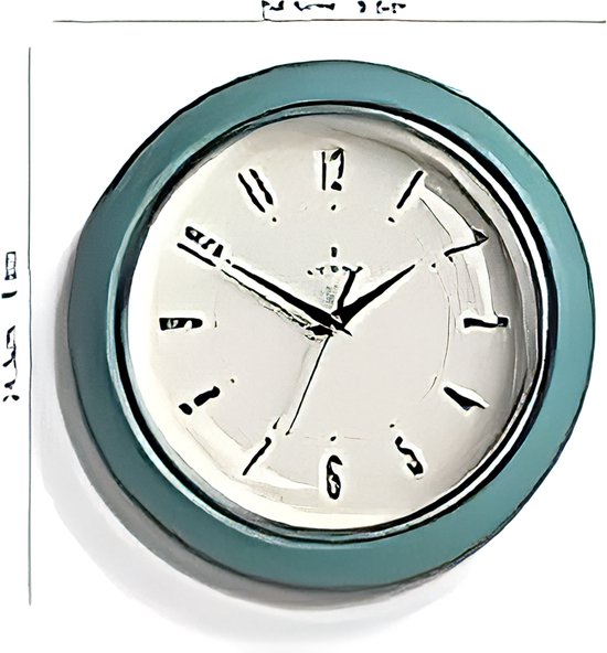Jones Clocks® Studio wandklok | Moderne ronde stijl | 30 cm | Middenblauw | Eenvoudig te lezen cijfers | Veelzijdig ontwerp voor keuken, woonkamer of kantoor