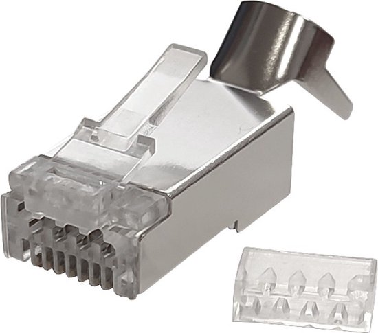 Connecteur push-through Danicom CAT6a RJ45 pass-through - blindé - pour âme flexible