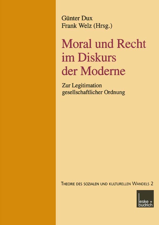 Moral Und Recht Im Diskurs Der Moderne