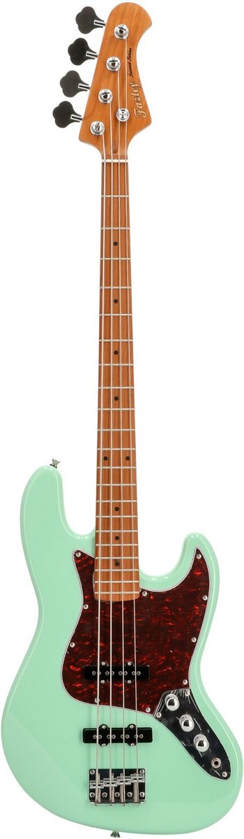 Fazley Sunset Series Jellyfish 4 Surf Green elektrische basgitaar met gigbag