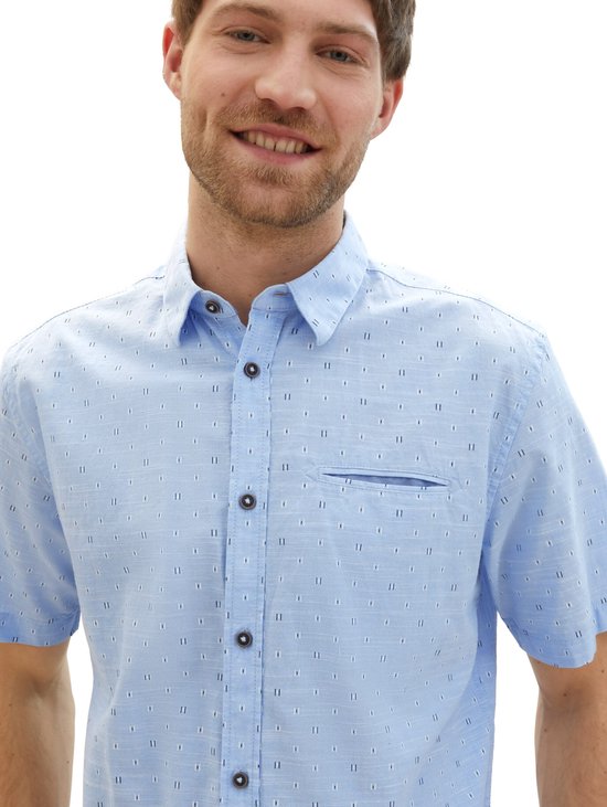 Tom Tailor Shirt Chemise avec imprimé intégral 1040138xx10 34714 Taille homme - L