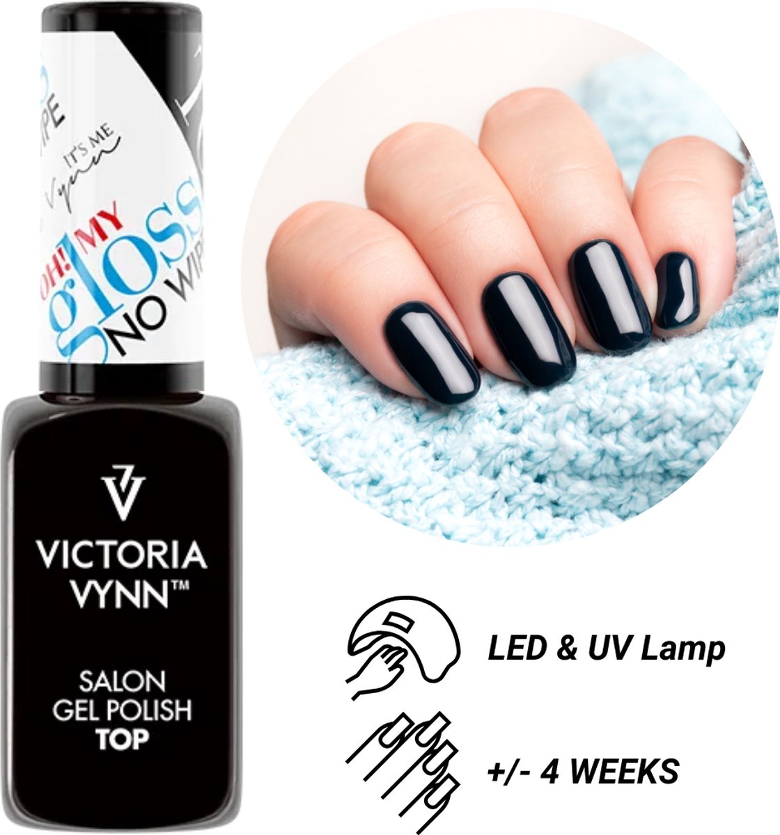 Goedkoopste GUAPÀ® Top Coat | Gellak | Gellak starterspakket | Gel Polish | MEGA GLOSSY | Led Lamp Nagels | Victoria Vynn No Wipe Gloss Top Gel 8ml