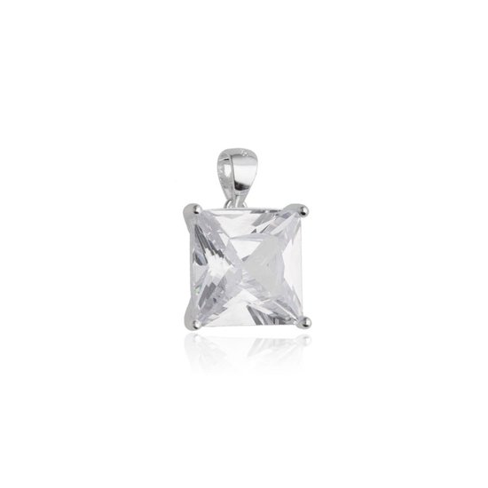 Rechthoekig Zirkonia Hanger - Zilveren Hanger - Zilver 925 - Amona Jewelry