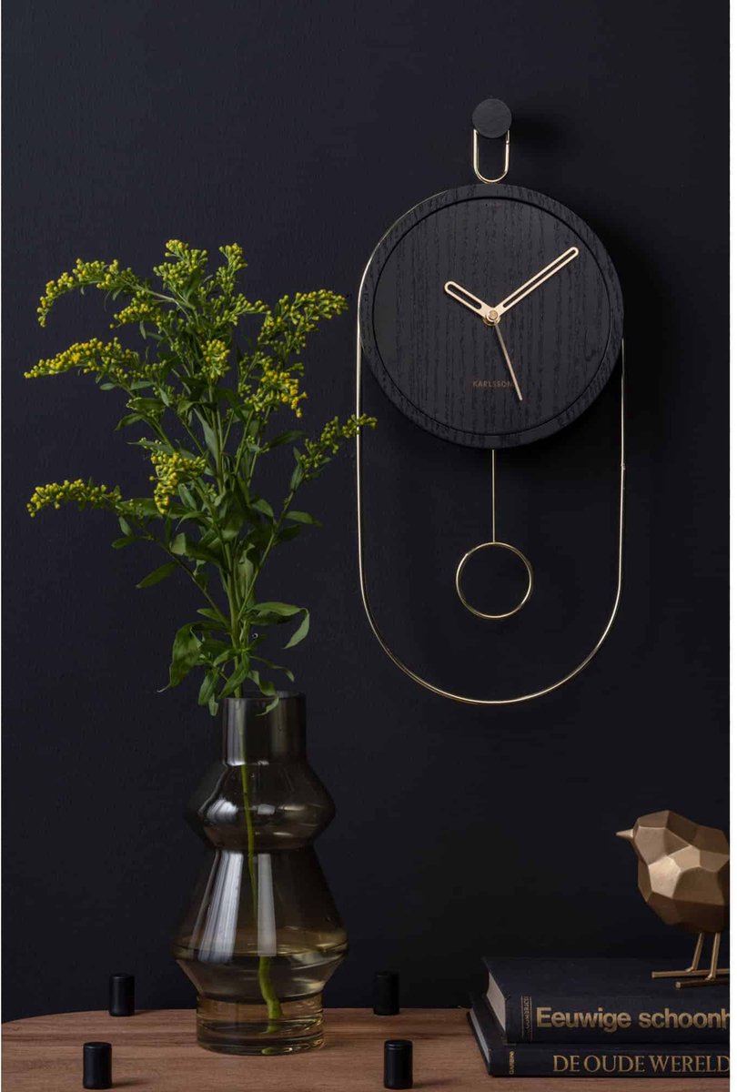Karlsson Pendulum Charm Wandklok - Staal Jungle Groen - ⌀ 20 cm