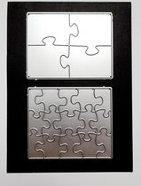 Metalen snijmal - puzzel - puzzelstukjes - 2 stuks - rechthoek - embossing - kaarten maken - scrapbooking