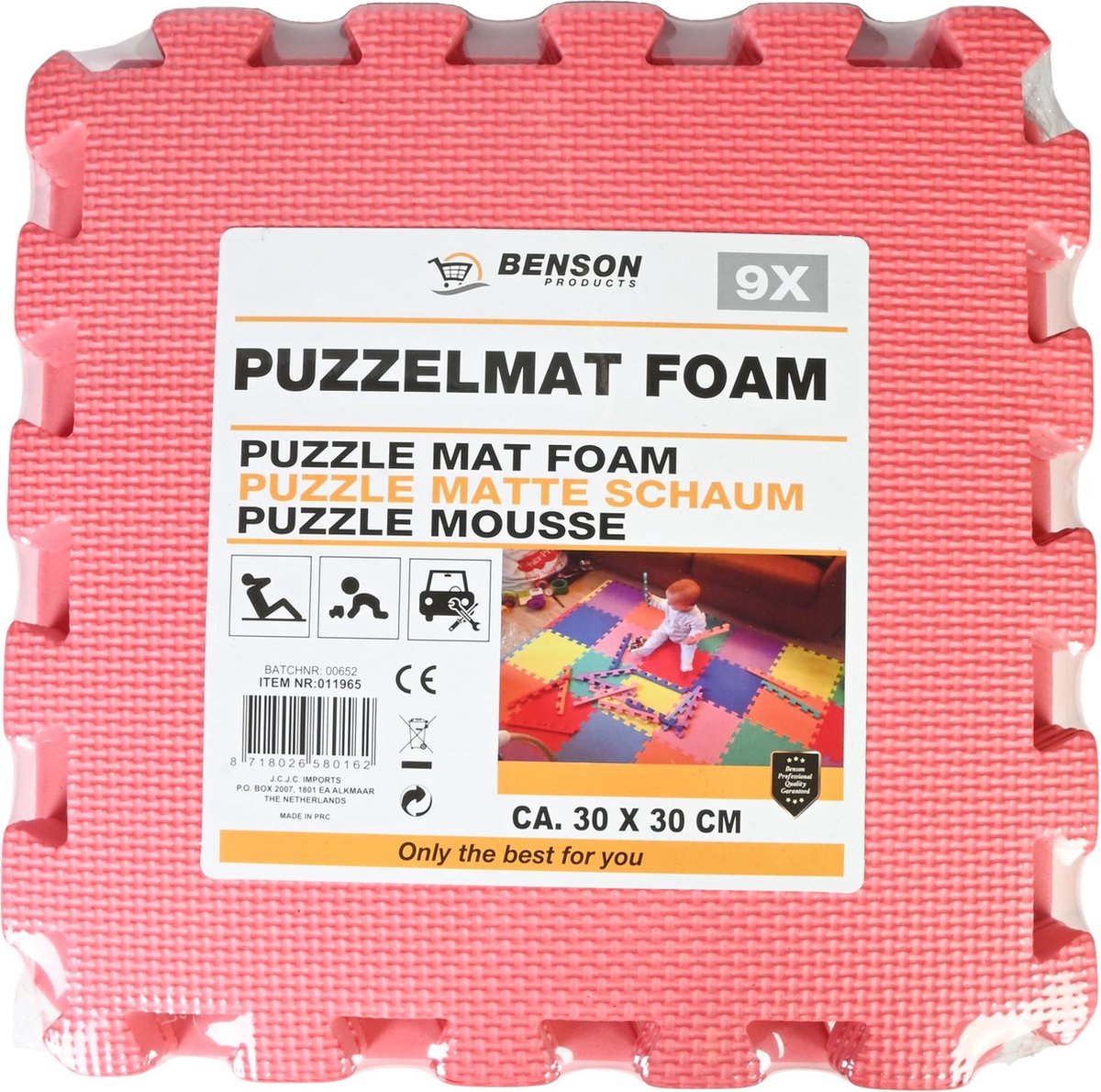 Yunlaishaocer 12 stuks pluche puzzelmat vloer 30 x 30 cm tapijttegels