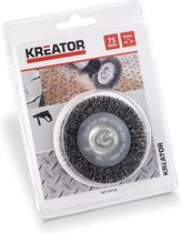 Brosse disque Kreator pour perceuse Ø 75mm acier axe 6mm (KRT150108)