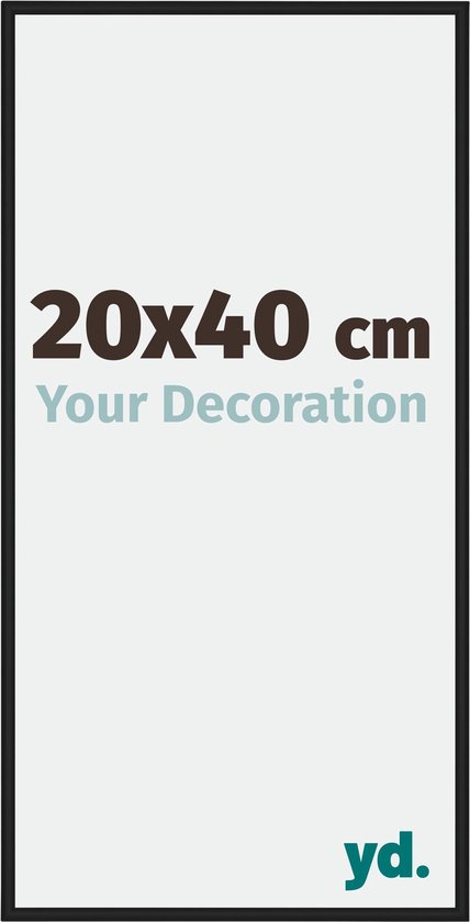 Fotolijst 20x40 cm - Aluminium - Zwart Mat - New York