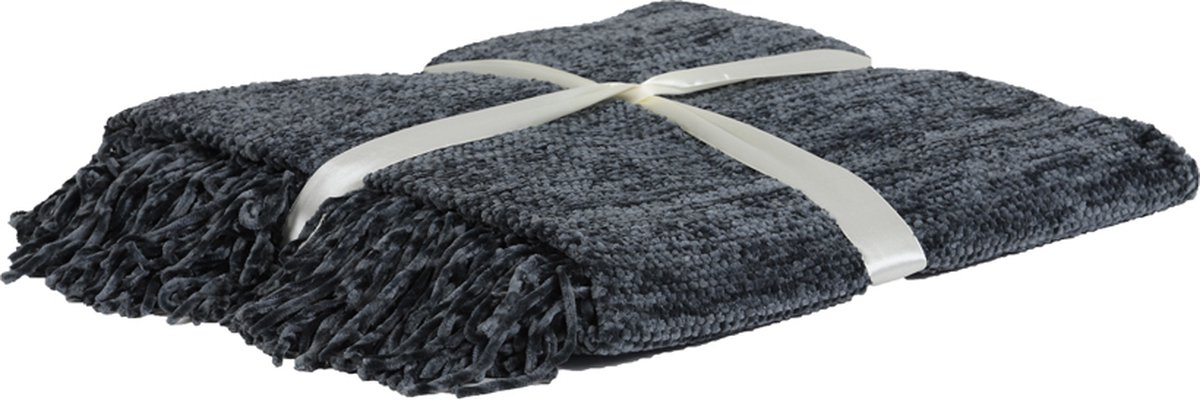 Plaid JULIETTE - 152x127x0.5cm - Grijs