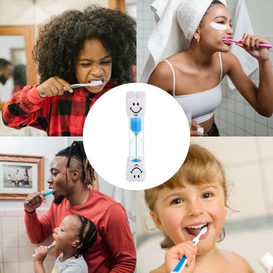 Minuteur Brossage Des Dents Enfants - Sablier Magnétique Imperméable 2-3 Minutes Avec Feux De Signalisation (Blanc)