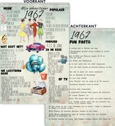 Verjaardagskaart 57 jaar, Wenskaart verjaardag, Mijn Geboortejaar 1967 Fun Facts, Maat A5 XL Extra grote kaart inclusief envelop, Jaaroverzicht 1967