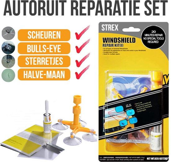 Autoruit reparatie set | Zelf Je Repareren | Barst In Ruit | Sterretje... bol.com