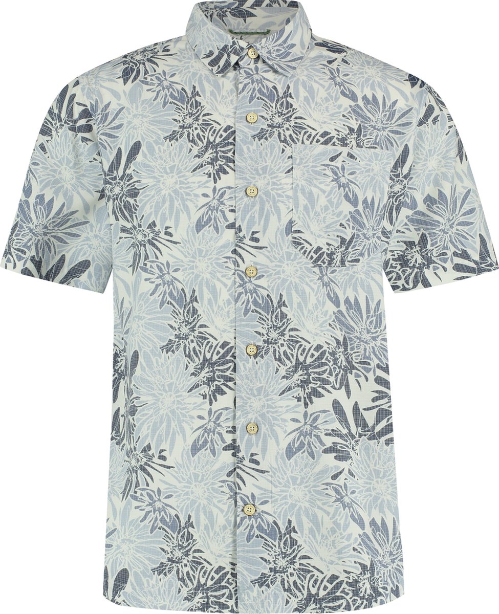Royal Robbins Comino Leaf S/S Outdoorblouse Korte mouwen Heren Pt Sea Bonsalt Pt