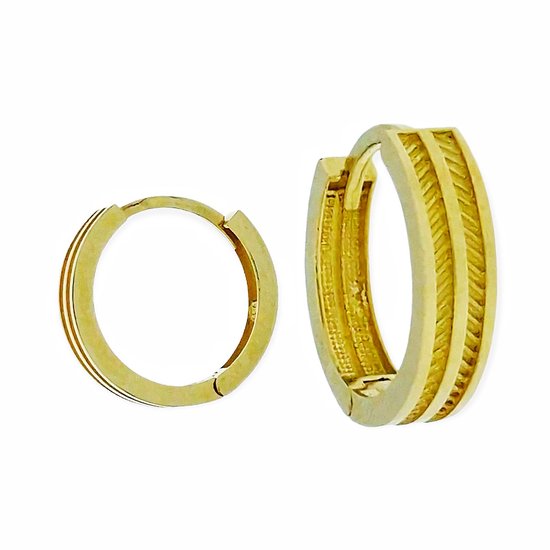 Gouden Oorringen 16 mm 4 mm 14 karaats - Star juwelier