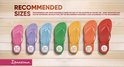 Ipanema teenslippers in diverse kleuren: roze, paars, lichtblauw, groen, geel, oranje, rood.