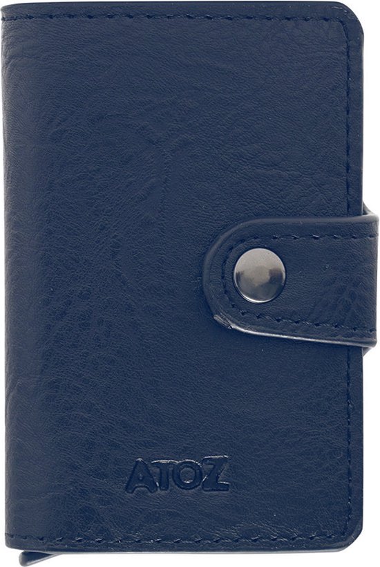 A To Z Traveller Kaarthouder - RFID Bescherming Wallet - Kunstleder Portemonnee - Marine blauw