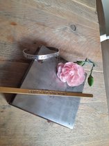 By_Evelien Unieke Bangle Armband - aluminium Graveren - Buigbaar - Geboorte armband - Geboortedatum - Trouw datum - Valentijn