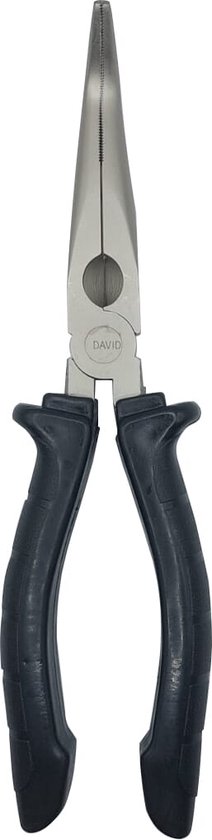 David® Gebogen Punttang 200mm - Zwart