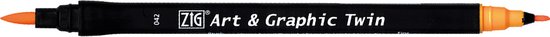 ZIG Art & Graphic Twin Tip brush marker - Bright Yellow