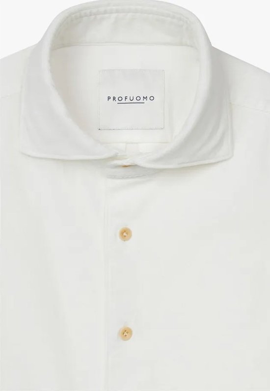 Profuomo - Overhemd Wit lange mouw overhemden wit