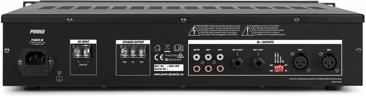 Geluidsinstallatie met Bluetooth, 4x inbouw speaker en 100v versterker van Power Dynamics thumbnail 5