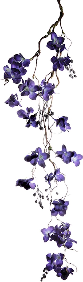 Donkerblauwe kunst hortensia slinger H107