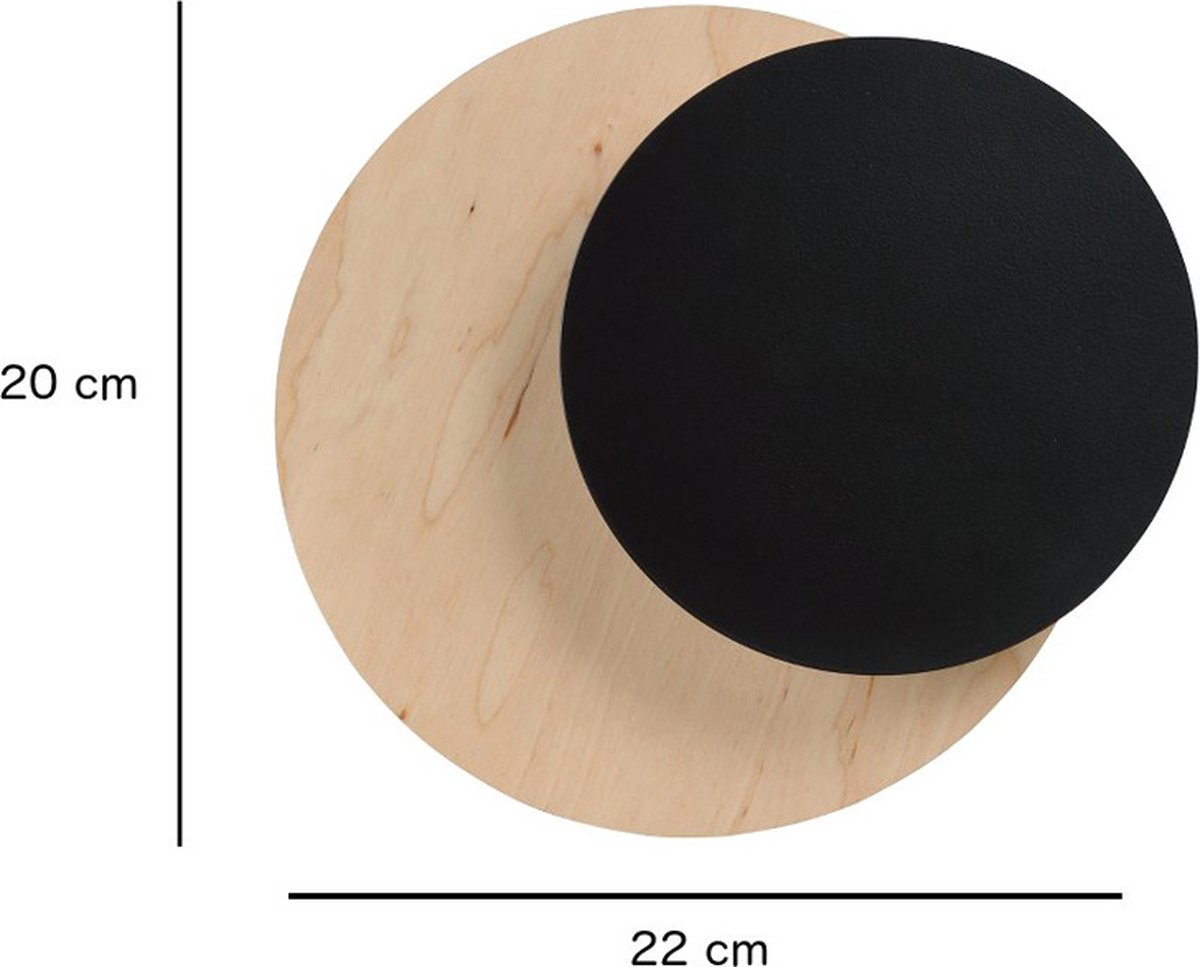 Emibig Kalmar wit met hout muurlamp cirkel 1x G9 - Perfecte verlichting voor elke ruimte
