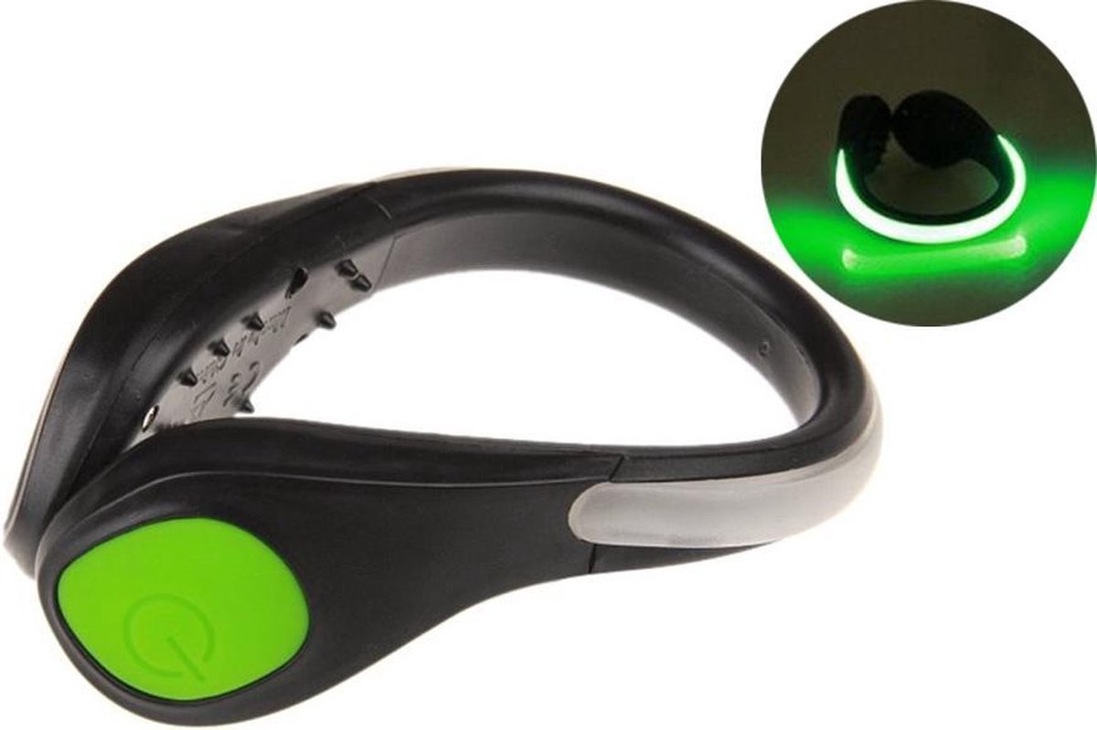 Go Go Gadget - Hardloop Verlichting LED - 1 Stuk - Hardlopen - Veilig - Schoen - Zichtbaar - Fietsen - Batterijen inbegrepen - Concert, Skateboarden - LED schoen - Groen