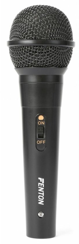 Karaoke microfoon - Fenton DM100 - Set van twee karaoke microfoons - Ook perfect voor DJ's - Zwart