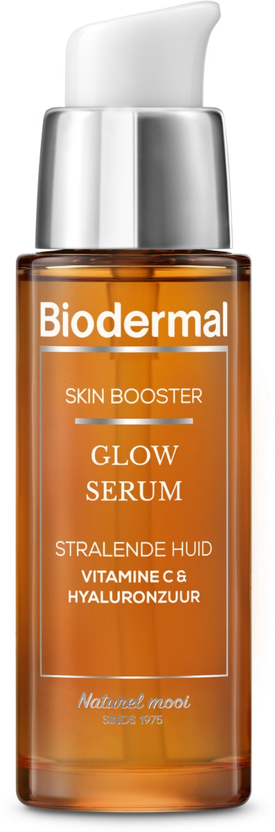 Biodermal Skin Booster Glow serum – Serum voor een stralende huid met hyaluronzuur en Vitamine C - Hyaluronzuur serum 30ml - Biodermal