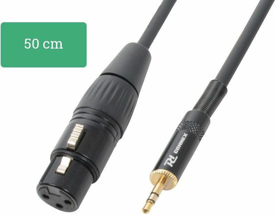 PD-Connex 177116, XLR (3-pin), Femelle, 3,5mm, Mâle, 0,5 m, Noir