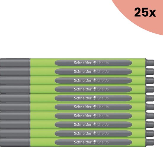 Schneider Line-Up Fineliner (driehoekige fineliner, lijndikte 0,4 mm, behuizing van biogebaseerde kunststof) lapis blauw, 10 stuks