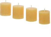 Set van 4 gele cilindervormige kaarsen H5