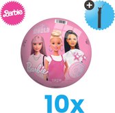 Barbie Lichtgewicht Speelgoed Bal - Kinderbal - 23 cm - Volumebundel 10 stuks - Inclusief Balpomp