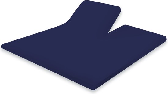 Turiform Splittopper Hoeslaken Katoen Satijn 160x210 Blue hoek 10 cm