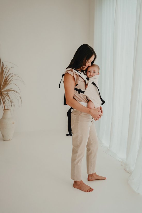 Babylonia Baby carriers - Babylonia - Tricot-click - draagdoek - draagzak - Almond Melange van Merkloos — afbeelding 4