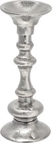 Decoratieve zilveren aluminium kaarsenhouder H25