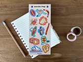 Stickers - Australië - iconen - cultuur - reizen - journaal - knutselen - hobby - DIY - cadeau - wenskaart - knutselpakket
