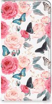Flipcase Cadeautjes voor Moederdag Geschikt voor Xiaomi Redmi 12 4G Smartphone Hoesje Butterfly Roses