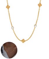 Semyco® Ketting Dames Goudkleurig - Halsketting - Schakelketting verguld 18 Karaat Goud - Cadeau voor Vrouw - Fara
