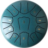 BMetics® Handpan 15 cm Groen – Tongue drum – Klankschaal - Handpan - Tong Drum - Klankschalen - Yoga Drum – Lotus Tong - Steeldrum - Muziektherapie