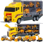 Kruzzel TIR Vrachtwagen Set met 6 Voertuigen - Perfect voor Jonge Bouwers