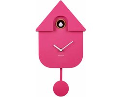 Karlsson Koekoeksklok Modern Cuckoo - Roze - 8.5x21.5x41cm - Wandklok Scandinavisch