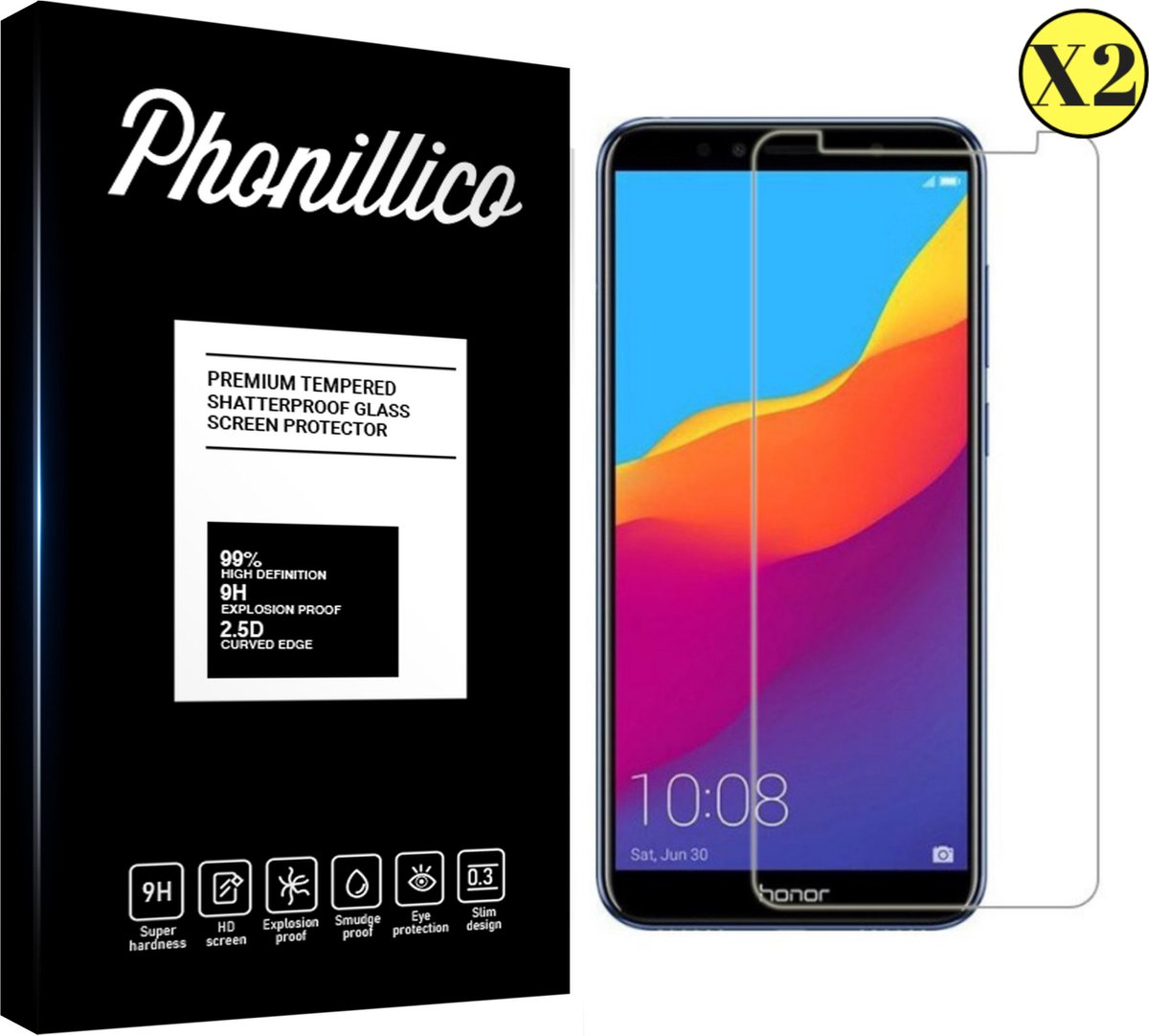 Screenprotector voor Honor 7S - 2 stuks Beschermglas van glas Transparante glazen schermbeschermfolie